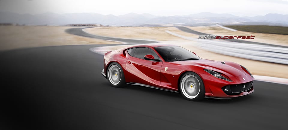 Ferrari rossa in pista